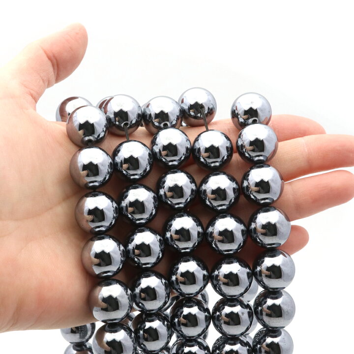 楽天市場】テラヘルツ鉱石 一連 ビーズ 16mm 1本売り 長さ約39cm 