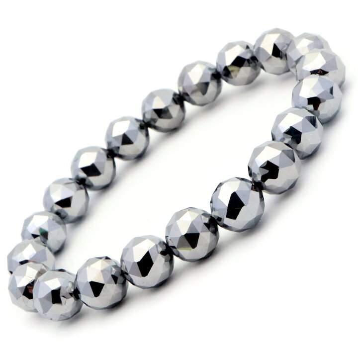 楽天市場】テラヘルツ鉱石 ブレスレット 10mm スターカット 100面 健康  