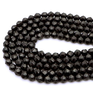 北投石 ビーズ パーツ 8mm 黒色 ブラック スターカット 一連 約40cm マイナスイオン ホルミシス効果 台湾産 ほくとうせき セラミック パワーストーン 天然石 ラジウム Hokutolite 送料無料 父の日
