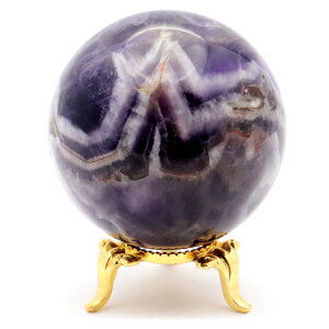 シェブロン アメジスト 丸玉 AA 51mm 台座付き ブラジル産 1点もの ヒーリング スフィア 2月 誕生石 Amethyst 送料無料 父の日 贈り物 ギフト プレゼント