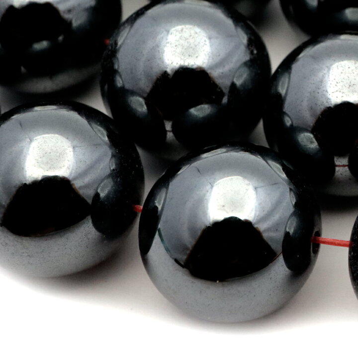 楽天市場】ヘマタイト 一連 長さ 40cm前後 12mm ビーズ バラ売り 磁気 