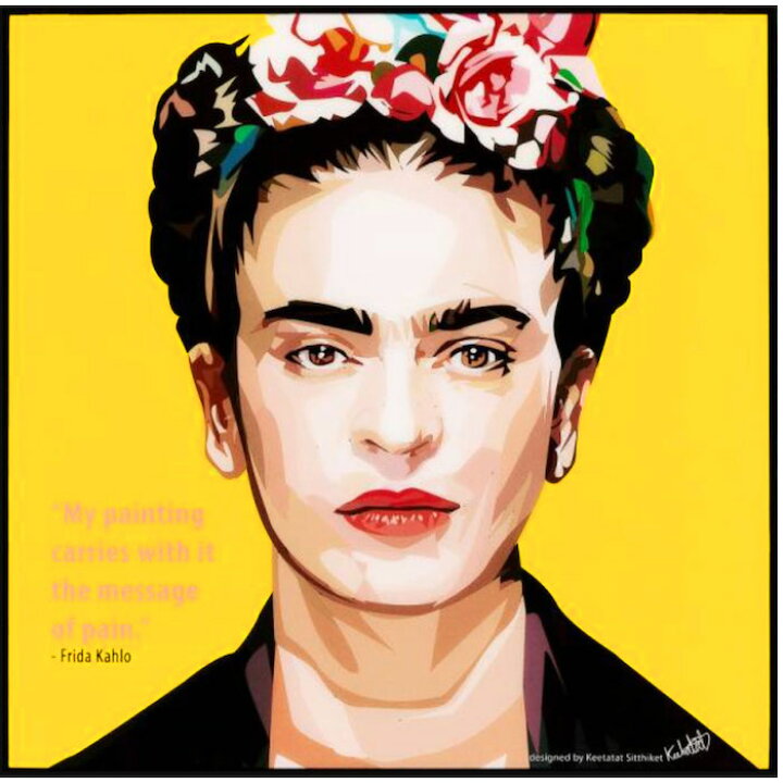 楽天市場 送料無料 フリーダ カーロ ポップアートパネル おしゃれな壁掛け メキシコ 絵画 セルフポートレイト 画家 アート 芸術 かっこいい 海外雑貨 かわいい インスタ映え インテリア雑貨 キータタット シティケット プレゼント カフェ 店内装飾 絵画 メンズ