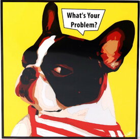【送料無料】ポップアートパネル おしゃれな壁掛け フレンチブルドッグ カワイイ犬 フレブル 犬好き インテリア雑貨 キータタット・シティケット