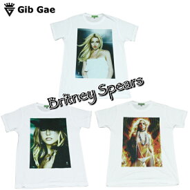 【送料無料】Gib Gae ブリトニー・スピアーズ プリントTシャツ ホワイト メンズ Britney Spears 歌手 カワイイ アメリカ おもしろプリント かっこいい おしゃれ スケーター ストリート系 M/L/XLサイズ 半袖