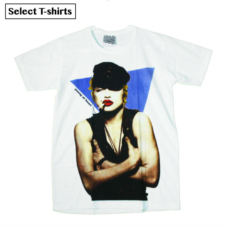 楽天市場 送料無料 マドンナ プリントtシャツ ホワイト メンズ セクシーガール ボンテージ アメリカ ポリス Madonna 革ジャン ジャケット セレブ かっこいい インスタ 写真 おもしろデザイン ジョーク おしゃれ スケーター ストリート系 男女兼用 ユニセックス M L