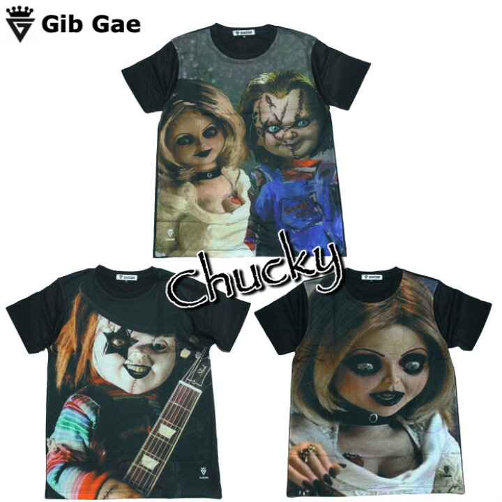 楽天市場 送料無料 チャッキー チャイルドプレイ プリントtシャツ ブラック メンズ 映画 チャッキーの花嫁 ティファニー Chucky Kissバンド ホラー アメリカ プレゼント マニア コレクター かわいい おもしろプリント おしゃれ ストリート系 M L Xlサイズ 半袖
