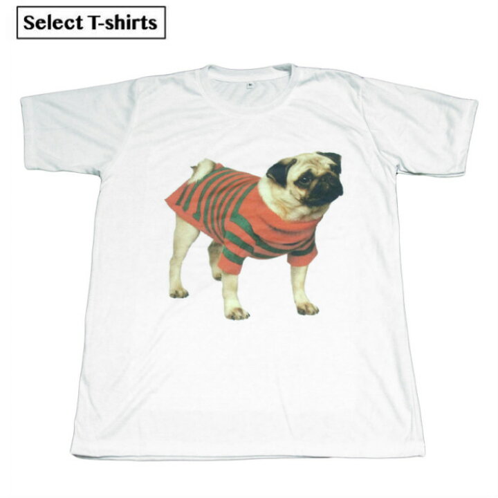楽天市場 送料無料 アニマルプリントtシャツ パグ ホワイト メンズ 動物 ペット 犬 わんちゃん 散歩 お出かけ 洋服 おもしろデザイン ジョーク おしゃれ かわいい キュート フォト イラスト ストリート系 男女兼用 ユニセックス M L Xlサイズ 半袖 メンズ