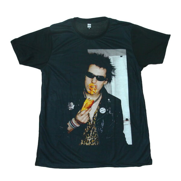 【送料無料】MAO MAO セックスピストルズ プリントTシャツ ブラック メンズ シド・ヴィシャス パンクロック イギリス おしゃれ ストリート系 カッコイイ クール 柄物 半袖 M/L/XLサイズ