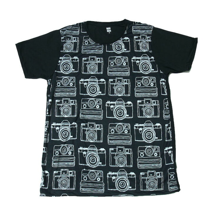 楽天市場 送料無料 Mao Mao プリントtシャツ ブラック メンズ カメラ イラスト 写真 一眼レフ カワイイ おしゃれ ストリート系 カッコイイ クール 柄物 半袖 M L Xlサイズ メンズファッションone Sky