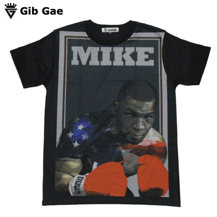 楽天市場 送料無料 マイク タイソン プリントtシャツ ブラック メンズ アメリカ ボクシング チャンピオン 世界ヘビー級 復帰 マニア コレクター かっこいい おもしろプリント おしゃれ ストリート系 M L Xlサイズ 半袖 ユニセックス 男女兼用 メンズファッション