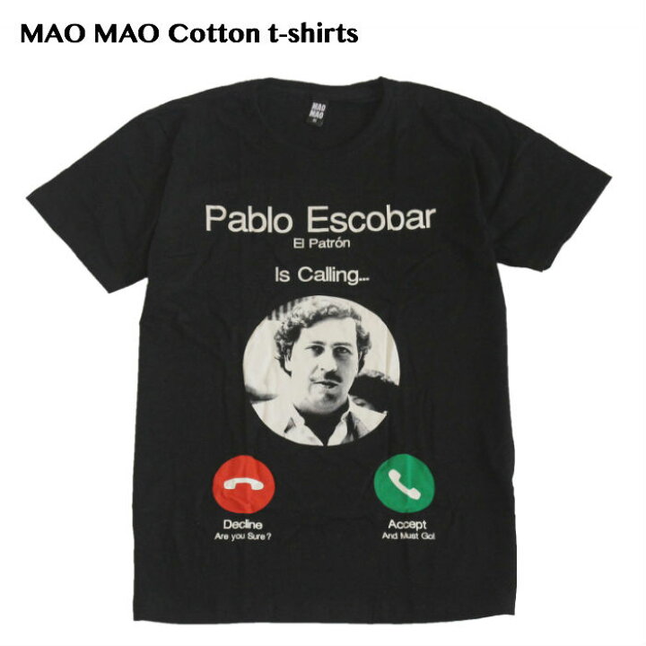 楽天市場 送料無料 パブロ エスコバル コットンtシャツ ブラック メンズ 映画 コロンビア 麻薬王 カルテル 刑務所 悪役 売人 麻薬犯罪組織 アメリカ おもしろ おしゃれ かっこいい ストリート系 クール 半袖 M L Xlサイズ 男女兼用 ユニセックス ブラック メンズ