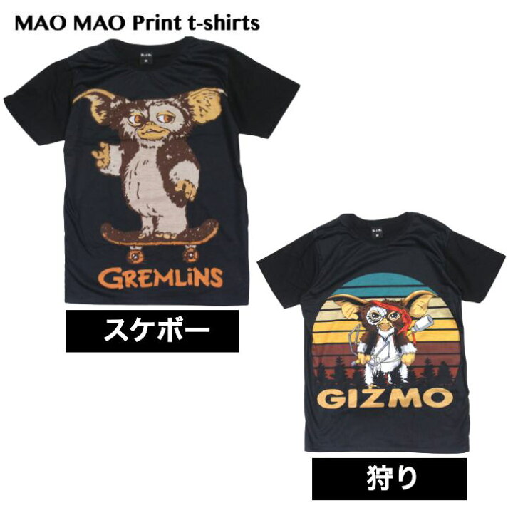 楽天市場】【送料無料】MAO MAO プリントTシャツ ブラック メンズ 