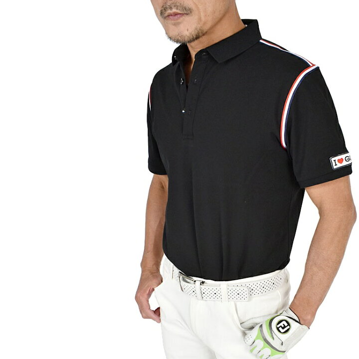 楽天市場 ゴルフウェア メンズ ポロシャツ 鹿の子 春 夏 秋 在宅 ワンマイルウェアポロ 半袖 スポーツウェア 大人 M L Xl Xxl おしゃれ スポーツ ゴルフ Comongolf コモンゴルフトリコロールテープ使い鹿の子素材スタイリッシュ半袖ゴルフポロシャツ Cg Sp016 ゴルフ