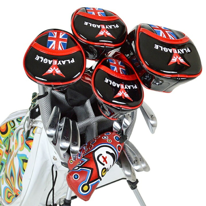 楽天市場 ゴルフ ヘッドカバー セット 4p ドライバー用 ゴルフ小物 ゴルフ エナメル Golf ゴルフ用品 4点セット ブラック ホワイト ブルー オールシーズン Playeagle おしゃれ ユニセックスplayeagleエナメルヘッドカバー4ｐセット If Gf0023 ゴルフ カジュアル