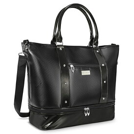 ゴルフ ゴルフバッグ トートバッグ ボストンバッグ メンズ レディース ユニセックス バッグ シューズ収納 ダブルファスナー デザイン オシャレ 鞄 カバン ゴルフ用品 小物シューズイン収納付きカーボンデザイン2WAYゴルフトートバッグ(CG-AB2622)