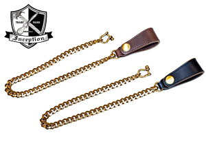 INCEPTION�i�C���Z�v�V�����j�y�u���b�N/�u���E���z�z�[�X�o�b�g �E�H���b�g�`�F�[�� ���{�� ���z �A���J�W �u���X �^�J OPUS �v���[���g �M�t�g HORSE BUTT LEATHER BRASS CHAIN (SILVER PLATING)