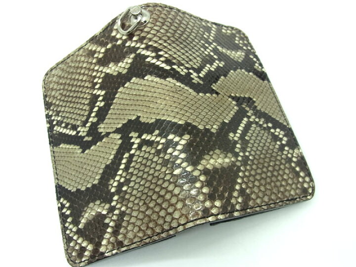 楽天市場】☆当店限定品☆ ヘビ革 パイソン ミドルウォレット ドロップ  