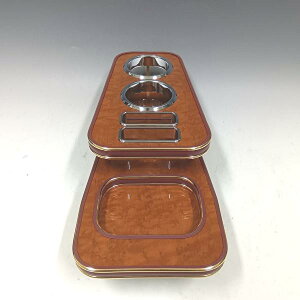 【売り切り お買い得】50系プリウスフロントカップホルダー ウッド 茶xゴールド  カスタム カスタムパーツ 車内収納 高級感 インテリア性 ドリンクホルダー付き 日本製 自社製作 職人仕