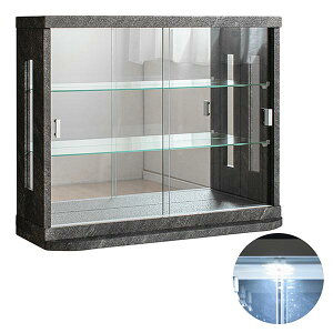 卓上 コレクションボード ライト付き コーク 70cm幅 スリム コレクションラック コレクションケース フィギュアラック フィギュアケース ディスプレイケース ディスプレイラック 収納 ガラ