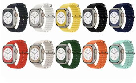 【180日店舗保証付き】Apple Watch用 バンド 38mm 40mm 41mm 49mm 45mm 44mm 42mm バックル付き ソフト 軽量 スポーツバンド アップルウォッチ用 バンド オーシャンバンド 通気 吸汗 春用 夏用 秋用 冬用 調整可 軟らかい素材 なめらか ラバー ベルト