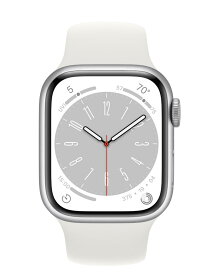 新品 Apple Watch Series 8（GPS + Cellularモデル）- 41mm　シルバーアルミニウムケースとホワイトスポーツバンド