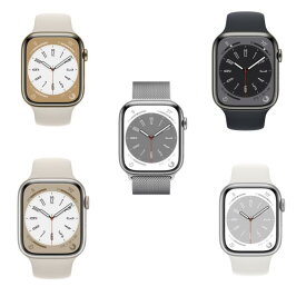 新品 Apple Watch Series 8 (GPS + Cellularモデル) 41mm 45mm ステンレス（Stainless Streel）アルミニウム（Aluminum）ケース Graphite Glod Midnight Stralight Silver