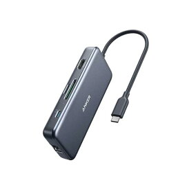 [Anker]アンカー PowerExpand+ 7-in-1 USB-C PD イーサネット ハブ グレー 4K対応HDMI出力ポート 60W Power Delivery 対応USB-Cポート 1Gbps イーサネット USB-A ポート microSDSDカード