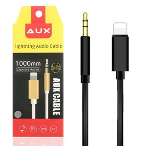 Lightning to 3.5mm Cz ϊ P[u Cz [q ϊP[u CgjOP[u ϊP[u AUX iOS12ȏΉ\yĐ iPhone X/8/8plus/7/7 plus/iPad/iPodȂǑΉ(AUX ϊP[u) 3