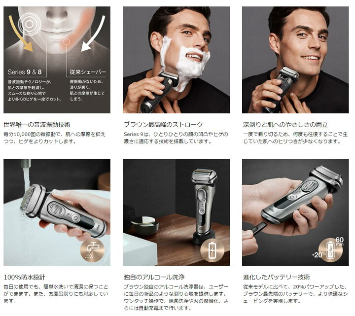 楽天市場】【洗浄器付き】 ブラウン シリーズ9 メンズ電気シェーバー 5  