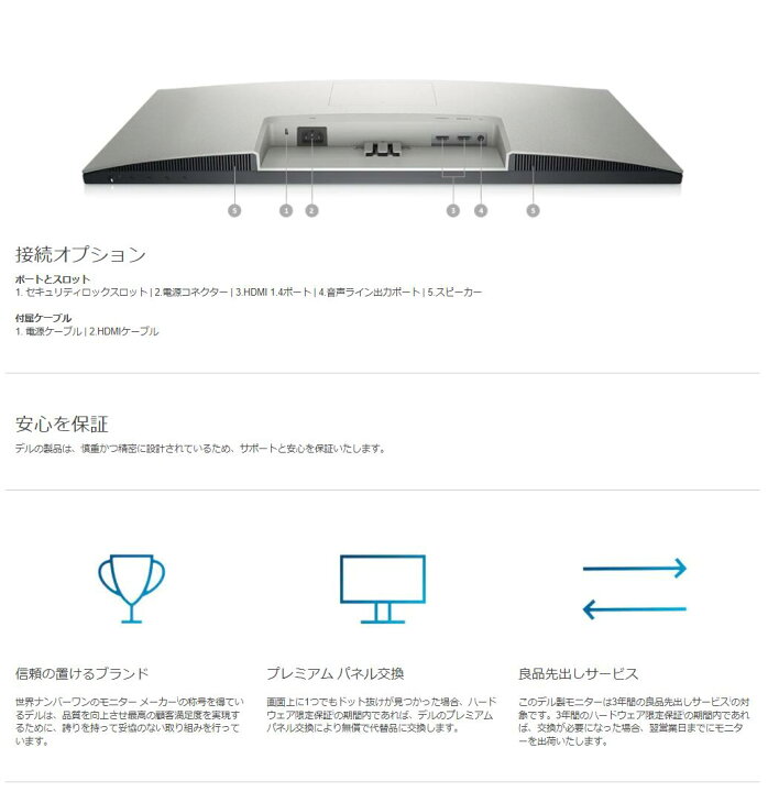 楽天市場】Dell S2721H 27インチワイドモニター(フルHD/IPS非光沢 