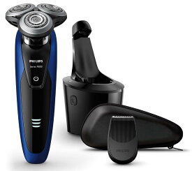 【除菌洗浄器付き】フィリップス 9000シリーズ メンズ 電気シェーバー 72枚刃 回転式 お風呂剃り & 丸洗い可 トリマー・洗浄充電器付 S9186A/26