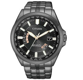シチズン CITIZEN 腕時計 CB0185-84E エコ・ドライブ 電波受信 ワールドタイム カレンダー メタルベルト メンズ 特定店取扱モデル ブラック 並行輸入品