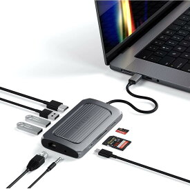 開梱品 動作確認済 新品同様 Satechi USB4 マルチ USBCハブ 9in1 PD充電 イーサネット 最大8K HDMI (MacBook Pro/M1/M2対応)