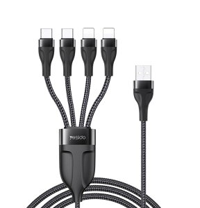 4in1 [dP[u USB-A to Type-C Lingtling _u^CvC/_uCgjO 2.4A }[d iOS/Android d\ ^wbh [r[ӏ A~ TPE ϋviCbV҂ fh~