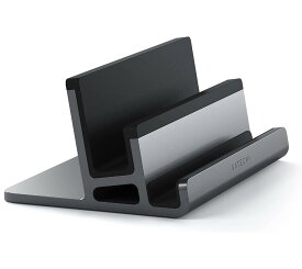Satechi デュアル バーティカル アルミニウム スタンド (MacBook Pro/Air, iPad Proなどノートパソコン、タブレット、スマートフォン対応)