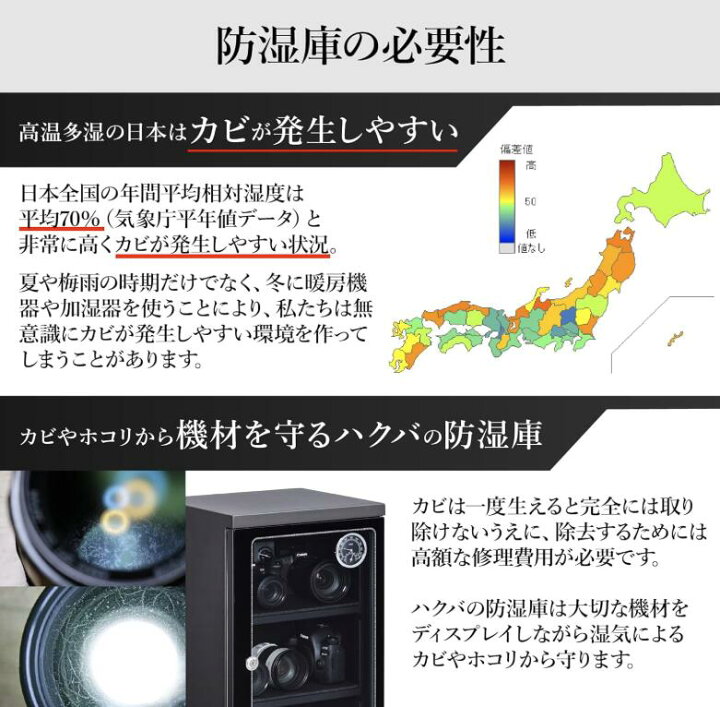 楽天市場】ハクバ HAKUBA 防湿庫 E-ドライボックス KED-P20E 20L カビ 