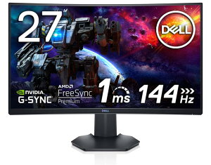 ʌ艿i Vi Dell Q[~OȖʃj^[ 27C` S2721HGF(3NԖP_ۏ/FPS/1ms/144Hz/1500RȖ/AMD FreeSync Premium/NVIDIA G-SYNC Compatible/tHD/DP,HDMIx2/)