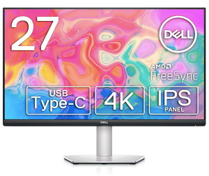 Dell S2722QC 27C` 4K j^[ (3NԖP_ۏ/IPS/USB Type-CEHDMIx2/sRGB 99%/c]E/4ms/AMD FreeSync/Xs[J[t)