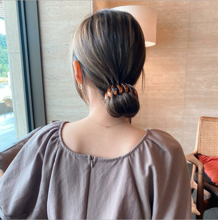 2点セット スクエア ヘアクリップ‪‪ レオパード柄 韓国 可愛い