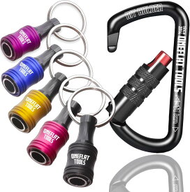 ONEFLAT TOOLS プロ仕様 ビットホルダー セット カラフル インパクト ソケット ドリル ドライバー アダプター 先端工具 携帯 収納