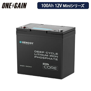 RENOGY 100AH 12V _S`ECIobe[ Core V[YMini _S`ECIobe[ mW[ RBT12100LFP-MTuobe[ Ԓ LsOJ[ Es
