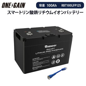 RENOGY スマート リン酸鉄リチウムイオンバッテリー レノジー 100AH 12V 直列接続不可 RBT100LFP12S サブバッテリー 車中泊 キャンピングカー 沖縄・離島不可