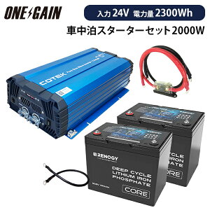 QCԒ `EX^[^[Zbg 2000W 24V RENOGY_S`ECIobe[100Ah 2 [d^Co[^[ SC2024RBT2 Tuobe[ VXe LsOJ[