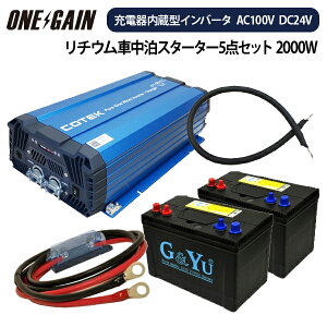 QCԒX^[^[5_Zbg [d^Co[^[ 2000W 24V Z~TCNobe[105Ah×2 Tuobe[ Zbg SC2024SMF2