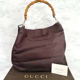 グッチ GUCCI ハンドバッグ ショルダー 2way バンブー ブラウン