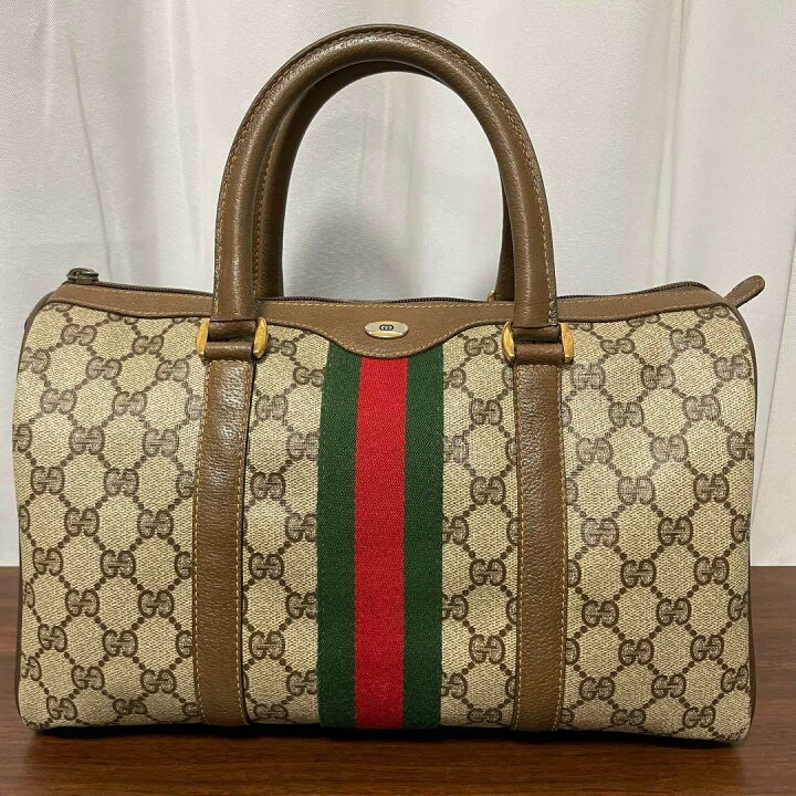Vintage OLD Gucci GG Boston Bag / ヴィンテージ グッチ GG柄