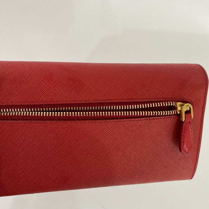 楽天市場】プラダ PRADA 長財布 リボン サフィアーノ ROSSO レッド 赤 
