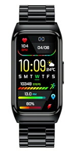 【2025年最新版 工場直営】スマートウォッチ レベル測定 血糖 血圧測定 1.47インチ長方形画面 通話機能付き 尿酸 血中酸素 心拍数 睡眠管理 運動モード 日本製センサーiPhone Android対応 レディ