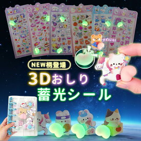 【オリジナルデザイン更新中】蓄光 3D 肉球 シール ぷにぷに シール 動物 おしりシール ぷくぷく スクイーズ シール ウォーターシール 水入りシール シャカシャカシール 立体 キラキラ シール 手帳 福袋 2026 ぷっくり ステッカー キャラクター シール帳 透明 リフィル 子供