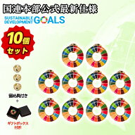 10個セット★国連本部公式最新仕様★正規品 SDGs ピンバッジ ピンバッチ 金色 丸み仕上げ 疑似七宝 エポ…